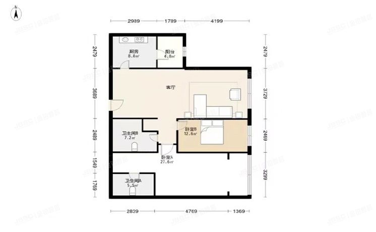 朝阳区 乐澜宝邸2号楼7层4单元702