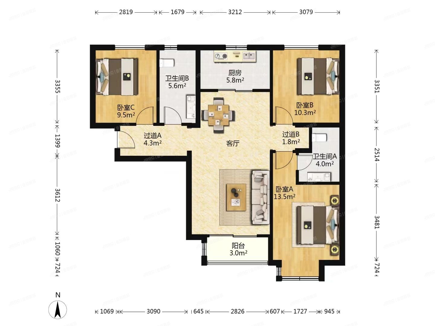 丰台区 郭公庄中街20号院10号楼二单元801（北京方向）