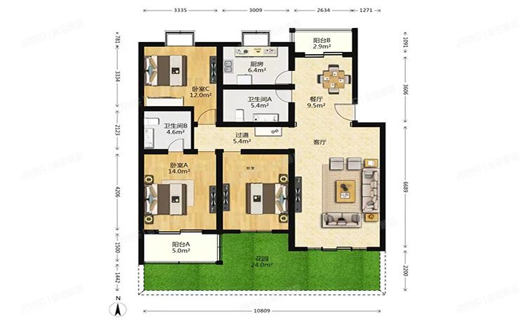 大兴区 隆盛东园5号楼6层4-602