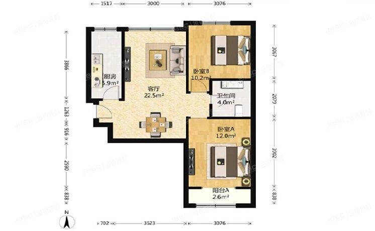 朝阳区 北辰福第1号院2号楼14层3单元1401