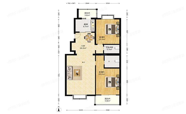 大兴区 黄村镇三中西巷15号院1号楼2层2-201（康宁家园）