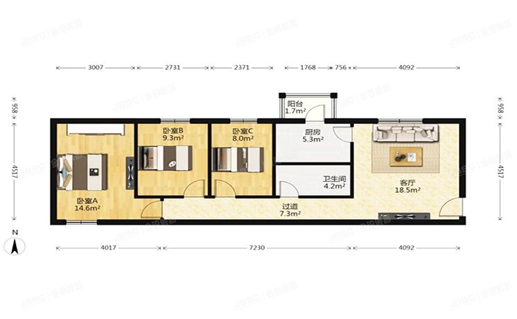 朝阳区 弘善家园206号楼18层1816