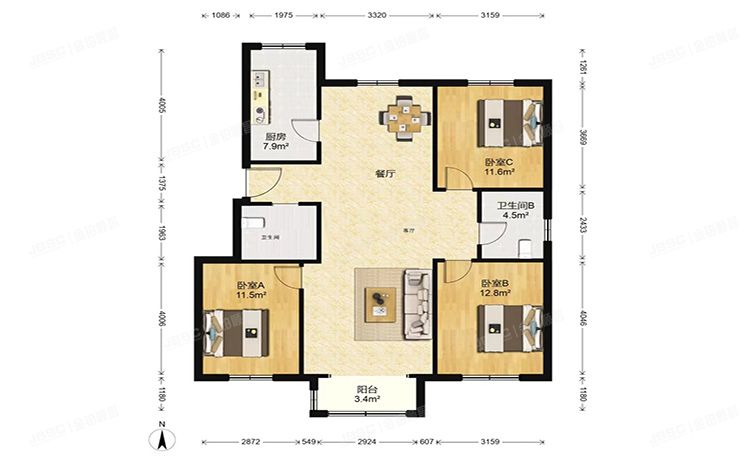 顺义区 浅山香邑4号楼2层2单元201
