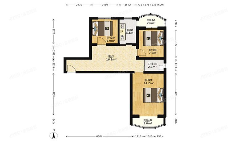 房山区 西潞园一里8号楼2单元501室