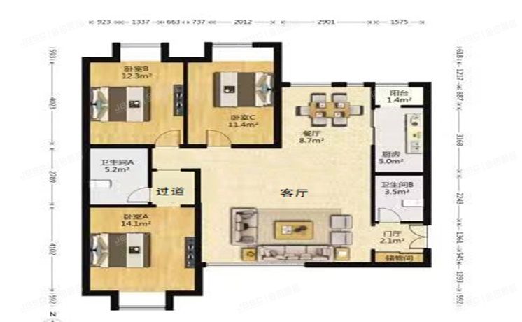 朝阳区 禧福汇2号楼10层1单元1004