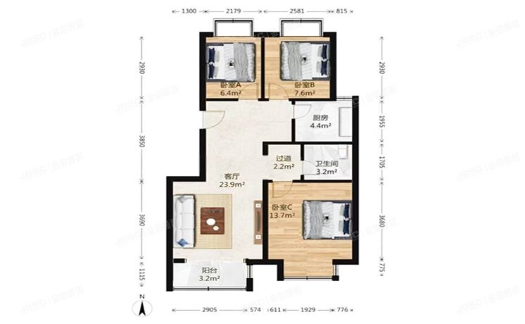 房山区 中国铁建原香漫谷3号楼1层2单元101