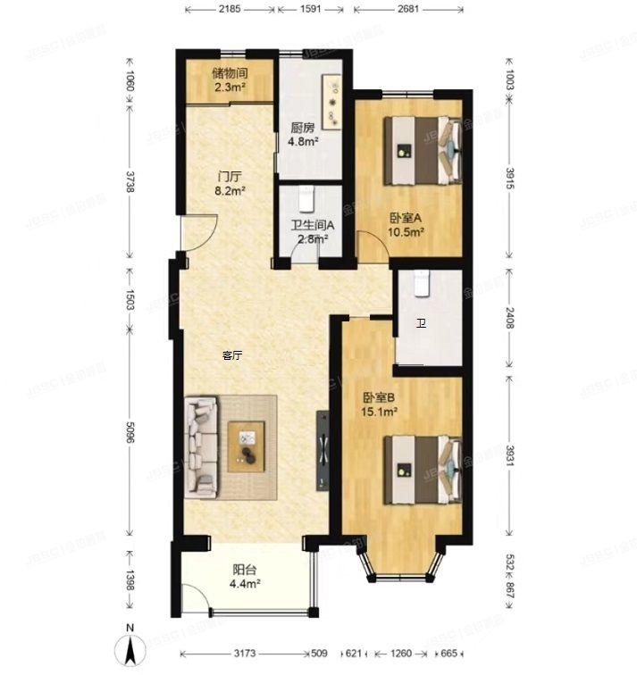 房山区 世界名园14号14号6层4单元601
