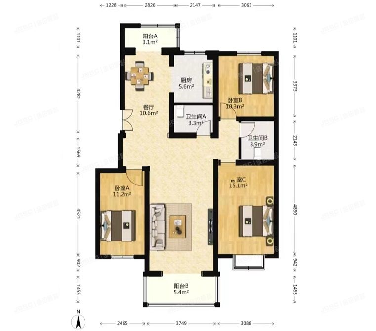 房山区 世界名园14号5层5单元501