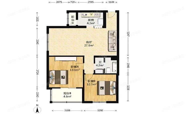 丰台区 西翠芳庭25号楼21层2-2105