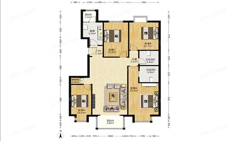 朝阳区 爱这城7号楼5层3单元602