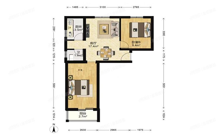 朝阳区 绿洲家园69号楼3层304