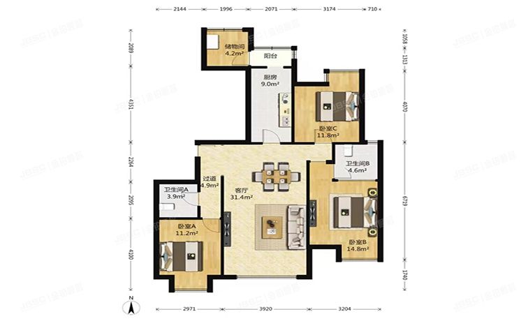 朝阳区 融科橄榄城510号楼10层2单元1101