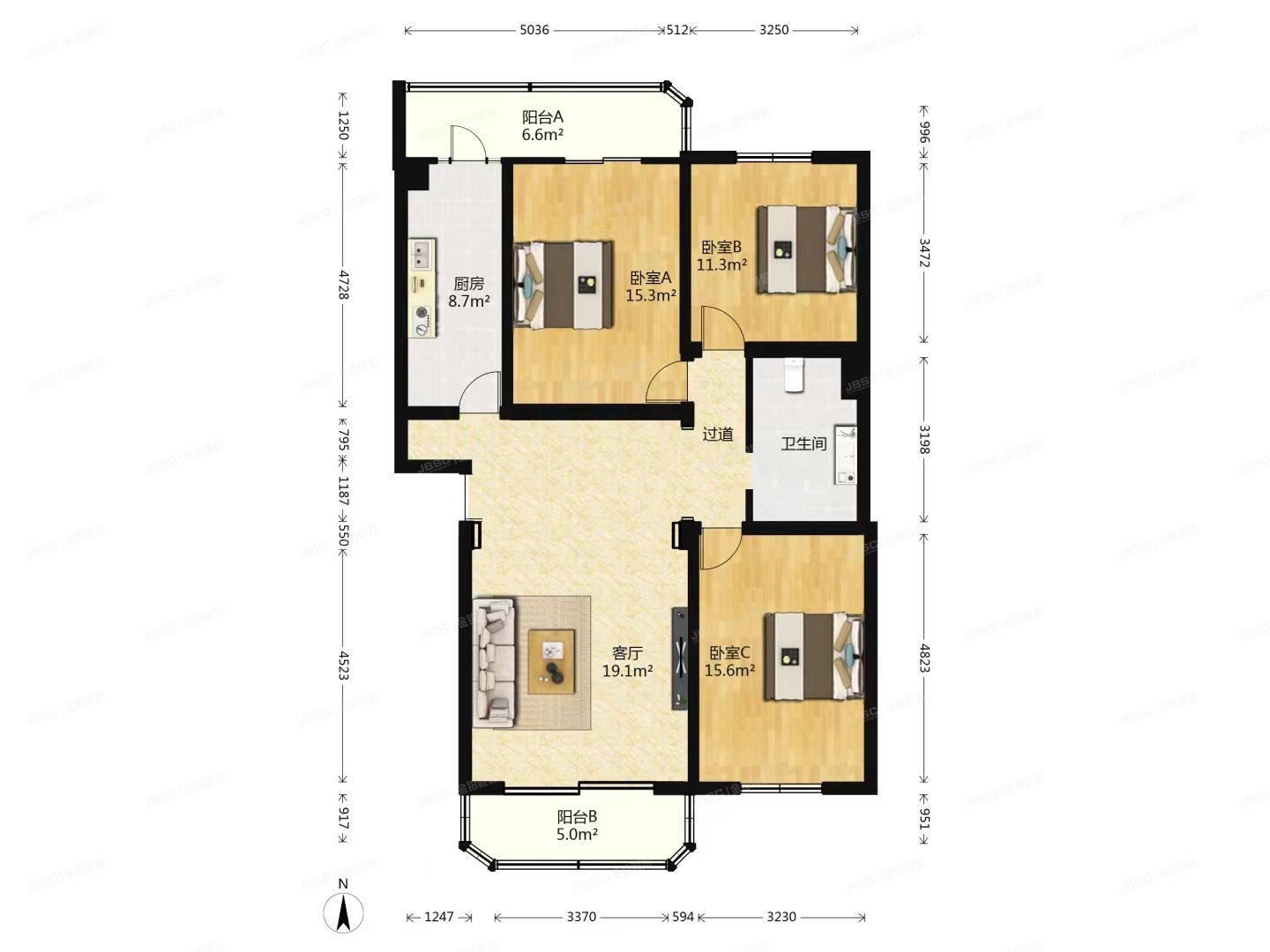 顺义区 南竺园一区11号楼4层二单元402