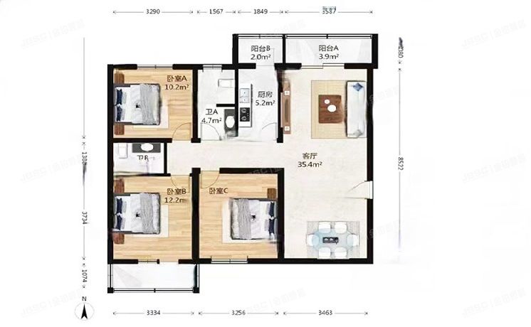 丰台区 怡海花园富泽园7号楼6层3-604