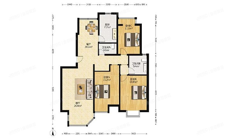 通州区 DBC加州小镇110号楼4层1-401