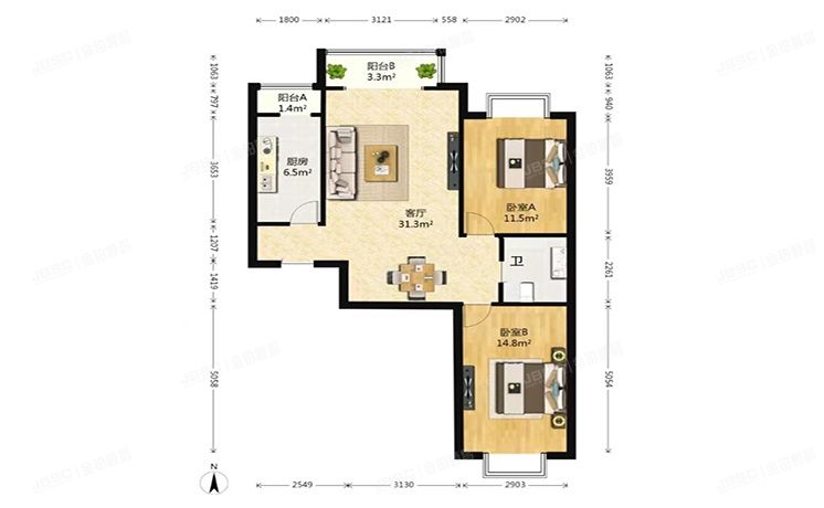 通州区 摩卡空间祥云天地家园3号楼6层163