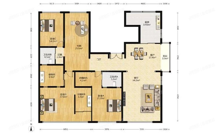 海淀区 西山壹号院15号楼3层3单元318