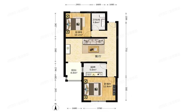 通州区 京艺天朗49号楼12层2单元1205