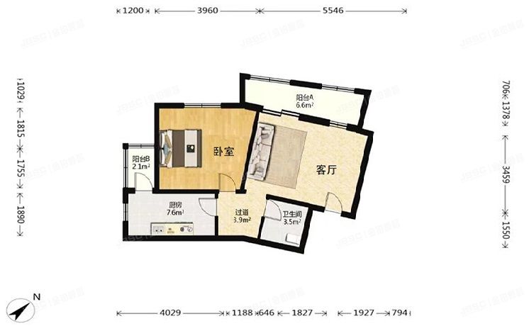 海淀区 锦秋知春8号楼2层202