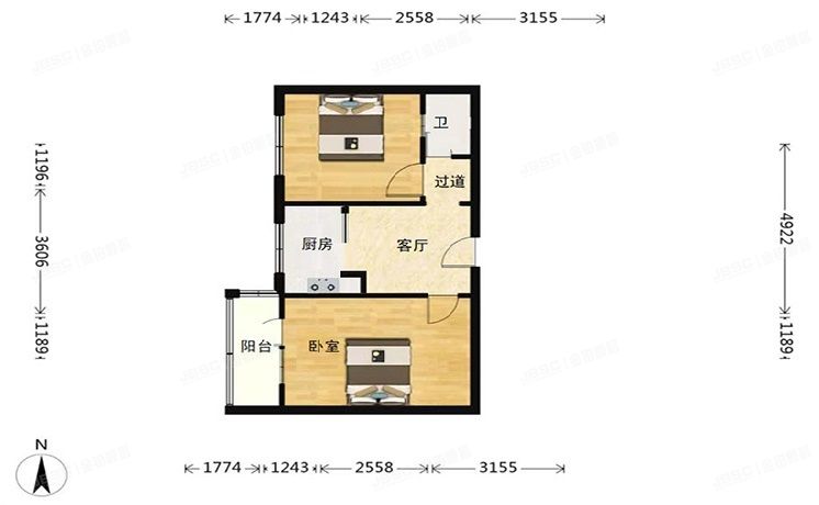 海淀区 明光村小区14号楼5层35号 房改房