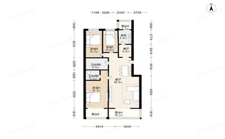 昌平区 东小口镇天通西苑三区22号楼2层7单元202