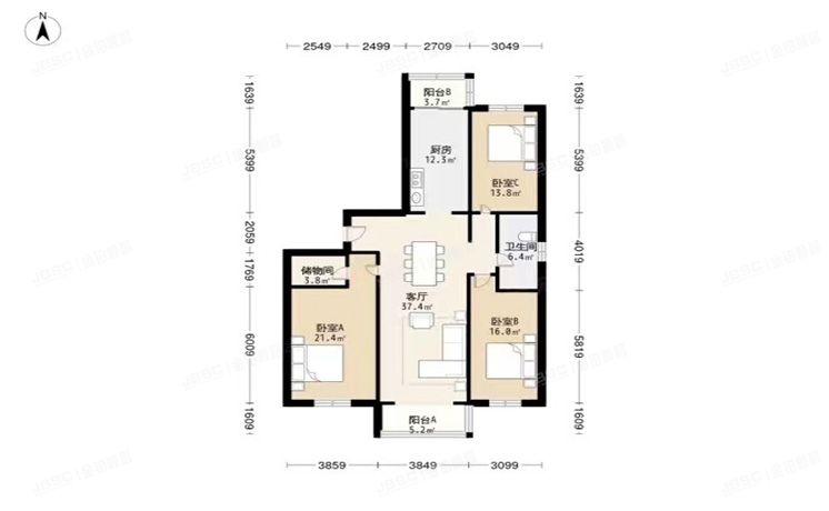 昌平区 东小口镇天通西苑二区1号楼12层4单元1201号