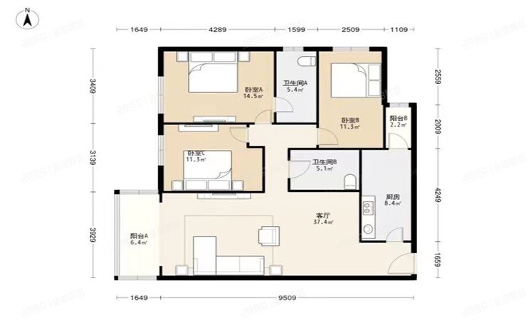 昌平区 东小口镇天通东苑一区62号楼14层5