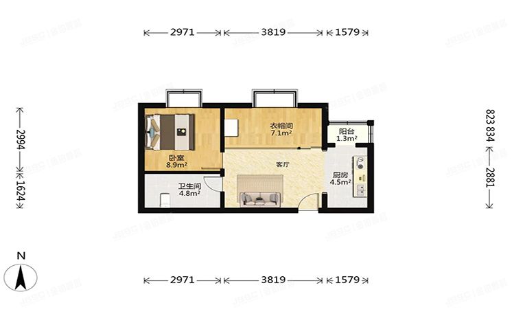 大兴区 巧克力城22号楼8层2-806