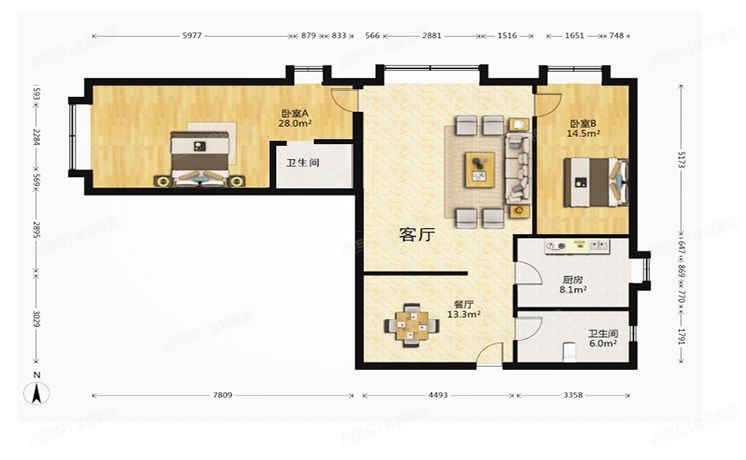 朝阳区 泰达时代中心4号楼8层801 公寓