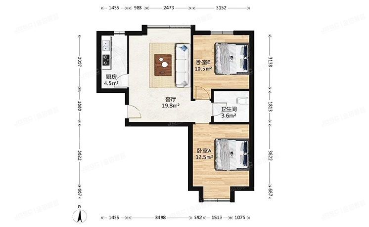 丰台区 南庭新苑26号楼13层2单元1304