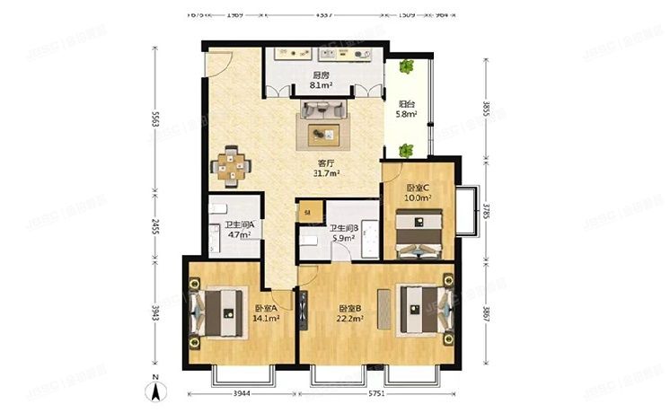 通州区 京贸国际公寓6号楼8层905
