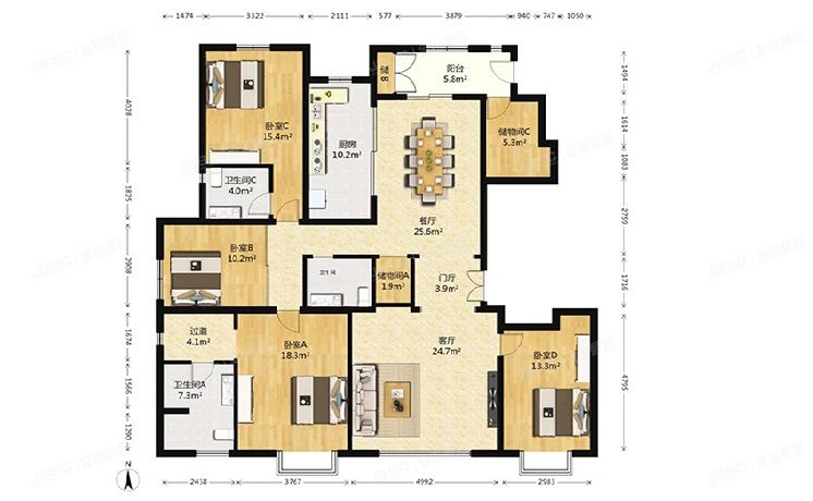 通州区 金成府17号楼18层1801