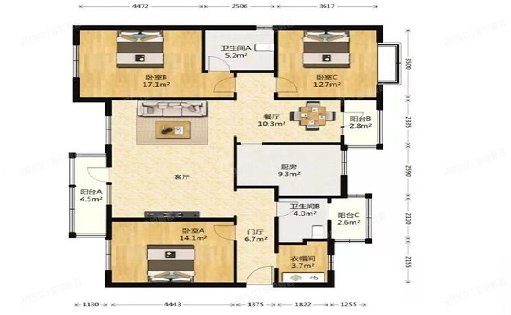 大兴区 原生墅114号楼2层1单元202