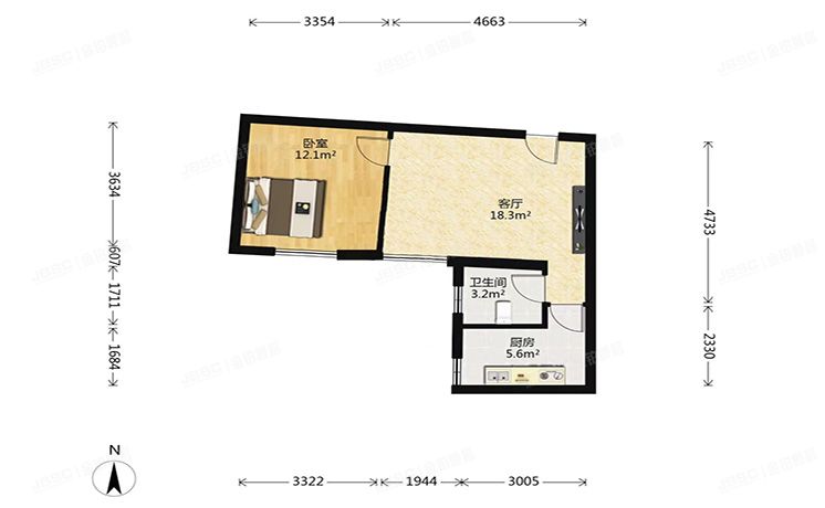 朝阳区 后现代城2号楼1层B单元103