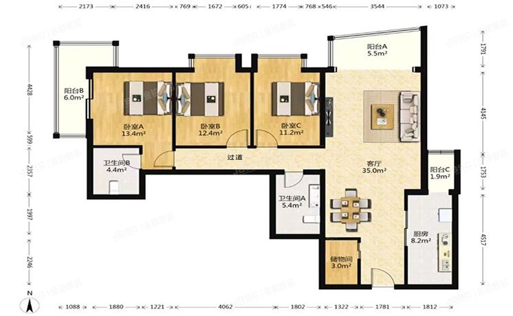 海淀区 国兴家园5号楼5层505号