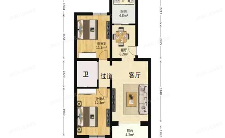 怀柔区 南华园四区77号楼2-401室