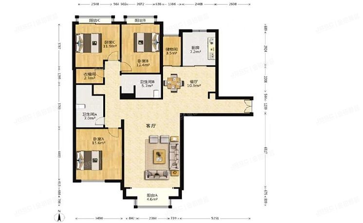 朝阳区 凯旋城8号楼12层4单元1201室