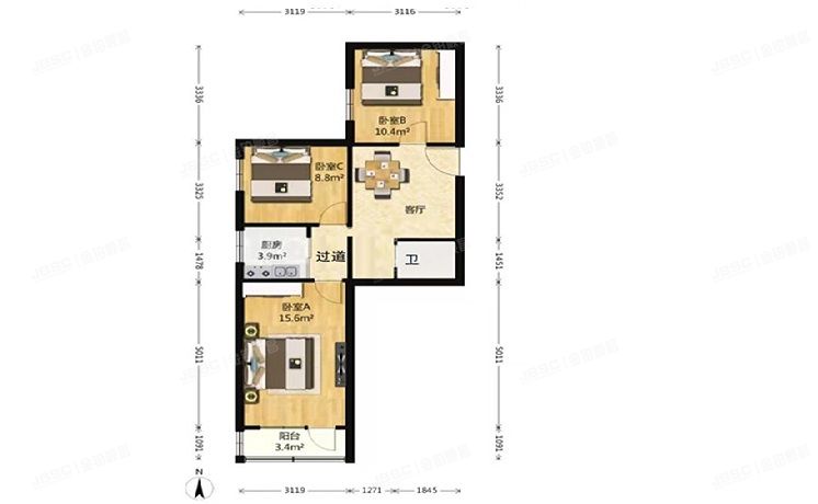 朝阳区 麦子店街6号楼13层7