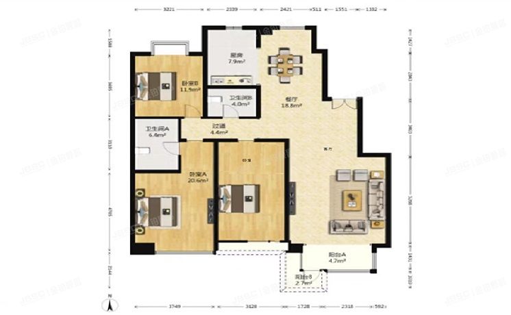 朝阳区 华侨城9号楼11层9单元1101