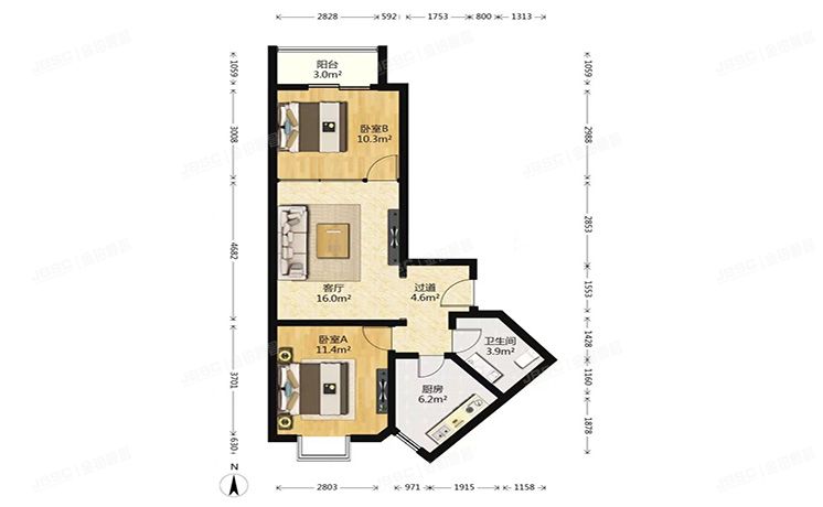 丰台区 怡然家园1号楼4层1-401