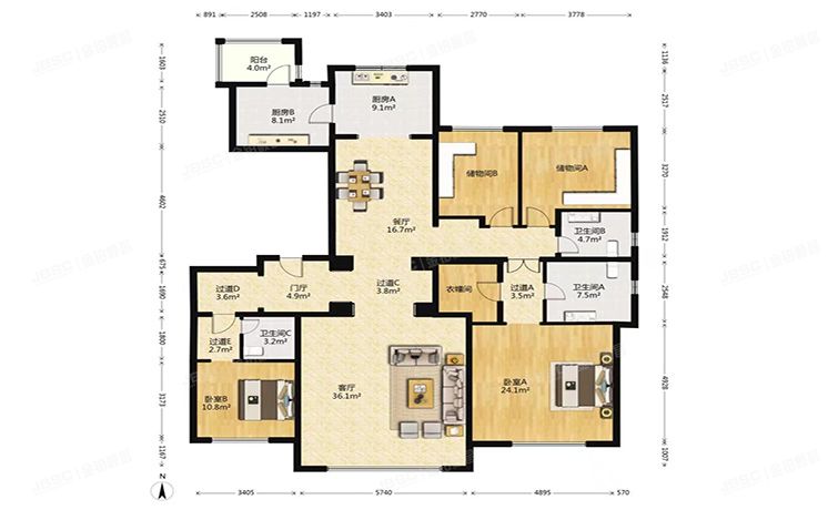 丰台区 中海九号公馆二区24号楼6层2单元601