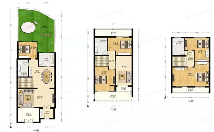 大兴区 原生墅154号楼1至3层02 别墅