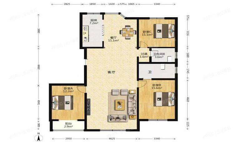 通州区 龙鼎园1号楼3层531