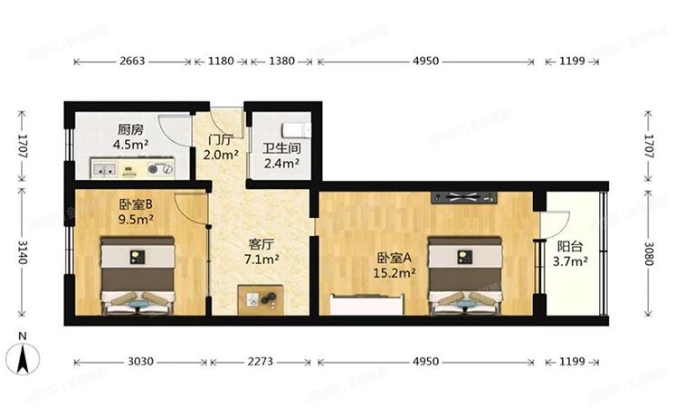 丰台区 刘家窑南里34号楼6层4单元603号
