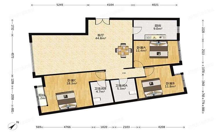 朝阳区 远洋天地62号楼22层2202