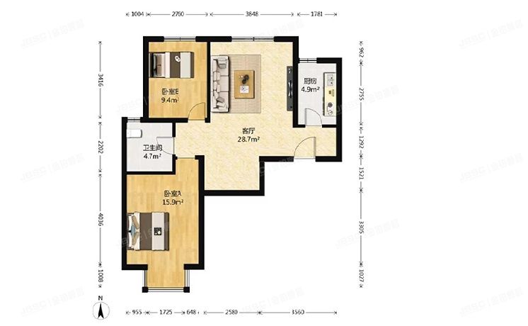 通州区 京贸国际城282号楼16层4单元1904