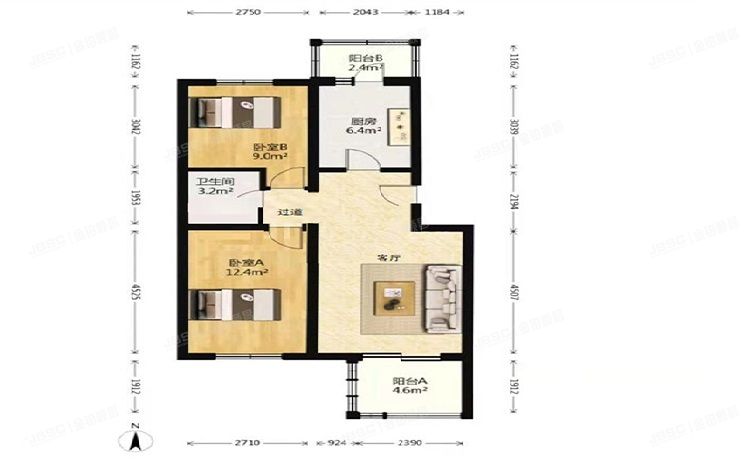 大兴区 罗奇营二区1号楼7层3单元701
