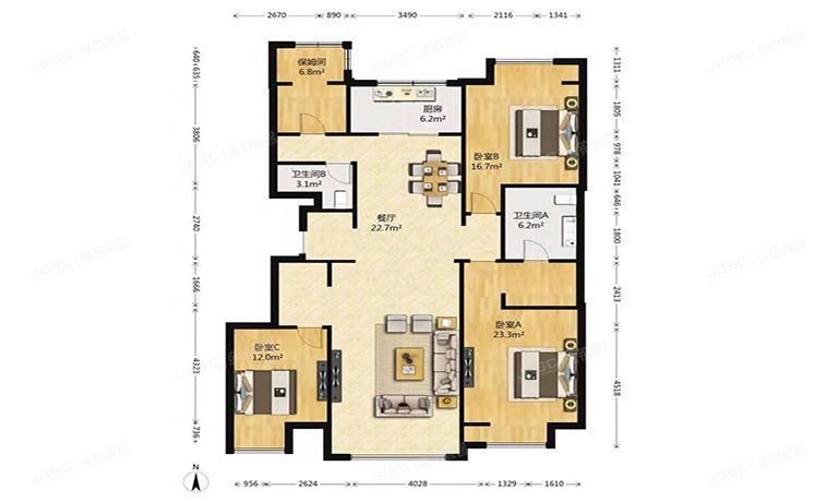 房山区 中粮万科长阳半岛紫云庭3号楼10层1单元1002