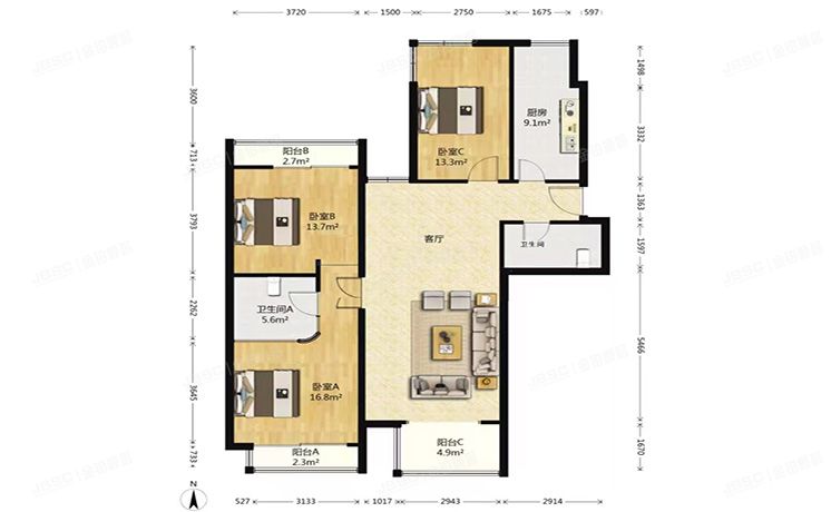朝阳区 亮马嘉园36号楼10层3-1103