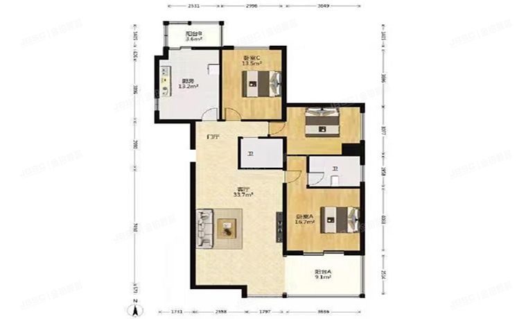 朝阳区 金隅国际公寓3号楼28层2801